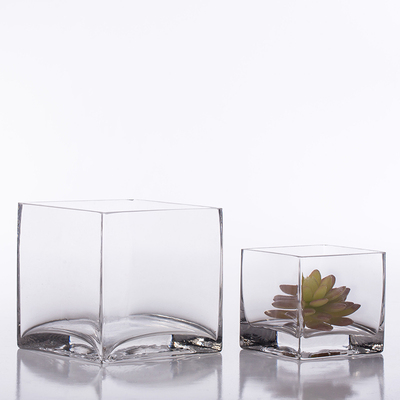 高透明方形玻璃器皿方缸多尺寸摆件插绿植家居饰品客厅办公桌装饰