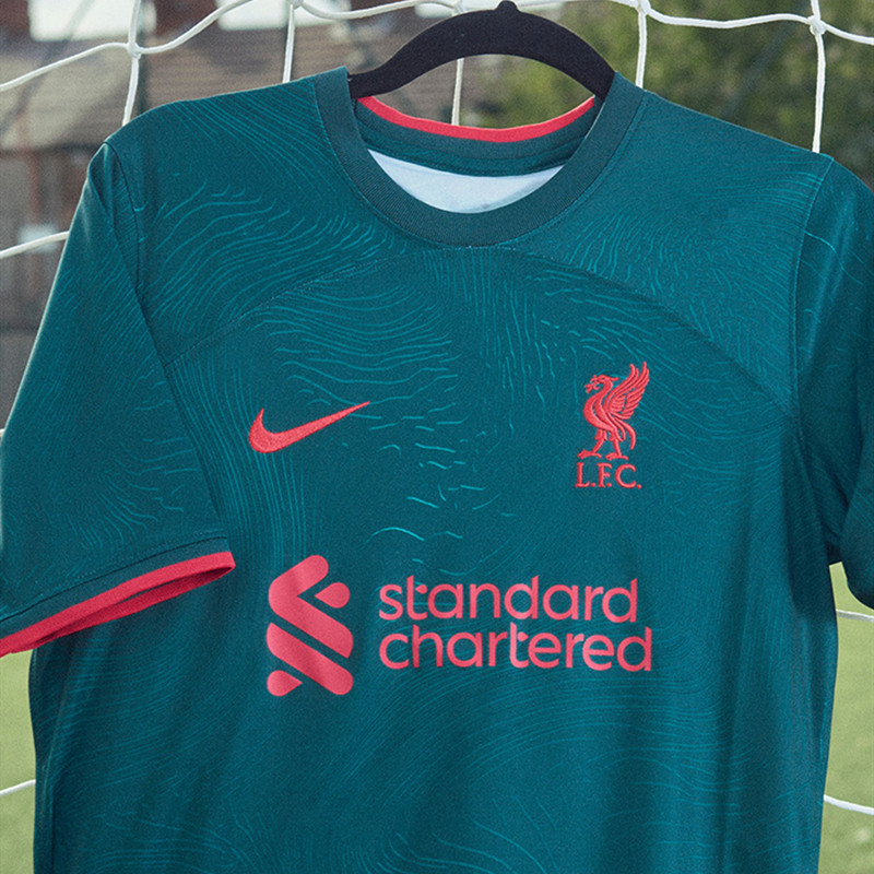 正品英超22-23利物浦第二客场球衣 11号萨拉赫短袖球迷版足球服男