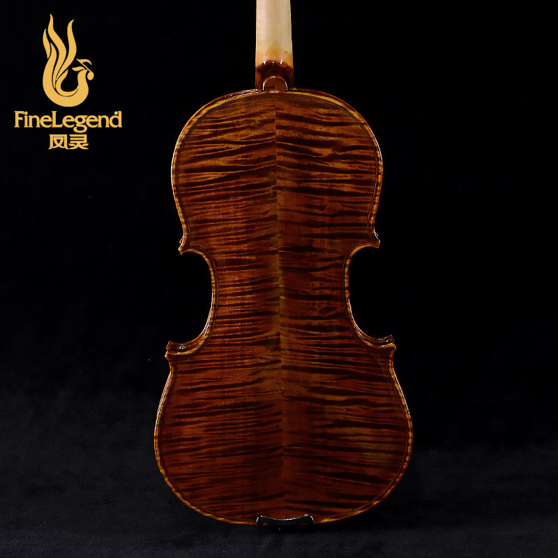 正品凤灵小提琴flv3113演奏成人手工实木花纹风干小提琴