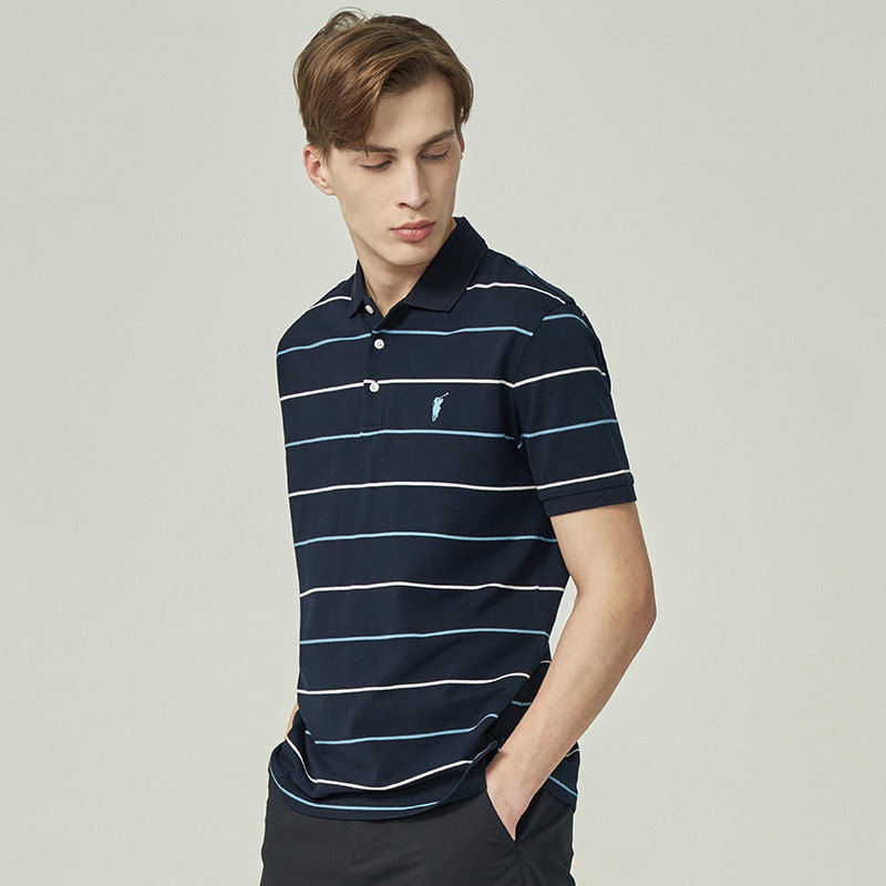 polo保罗男装棉质条纹polosport短袖男士潮牌polo衫