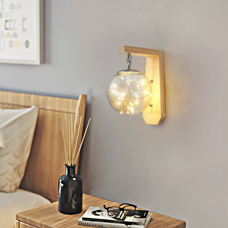 床头壁灯鹿角轻奢北欧满天星卧室客厅楼梯背景墙壁灯