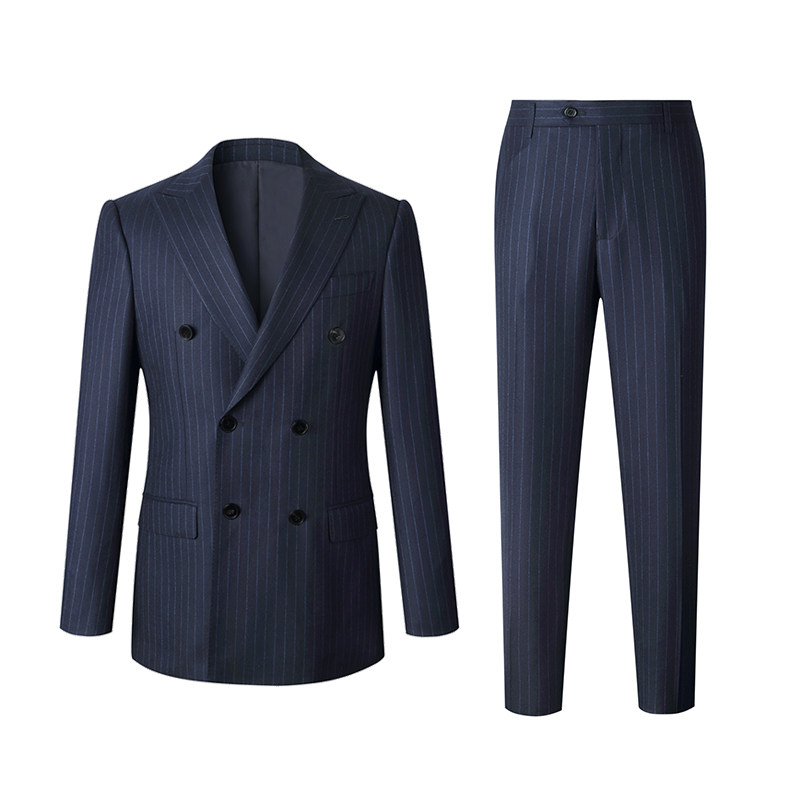 英国进口面料世家家宝scabal纯羊羊毛双排西装西服套装