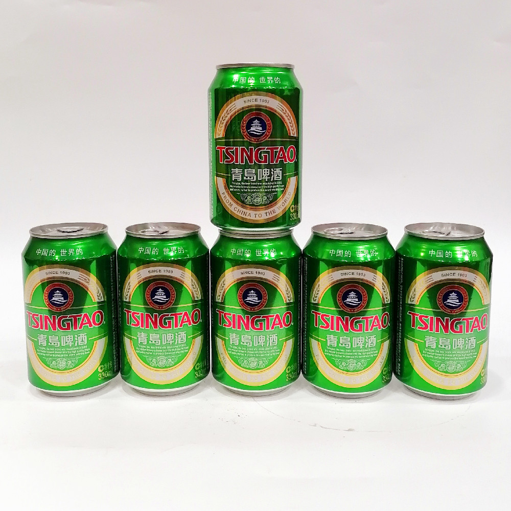 青岛啤酒经典醇厚啤酒330mlx6罐登州路一厂生产地青岛啤酒