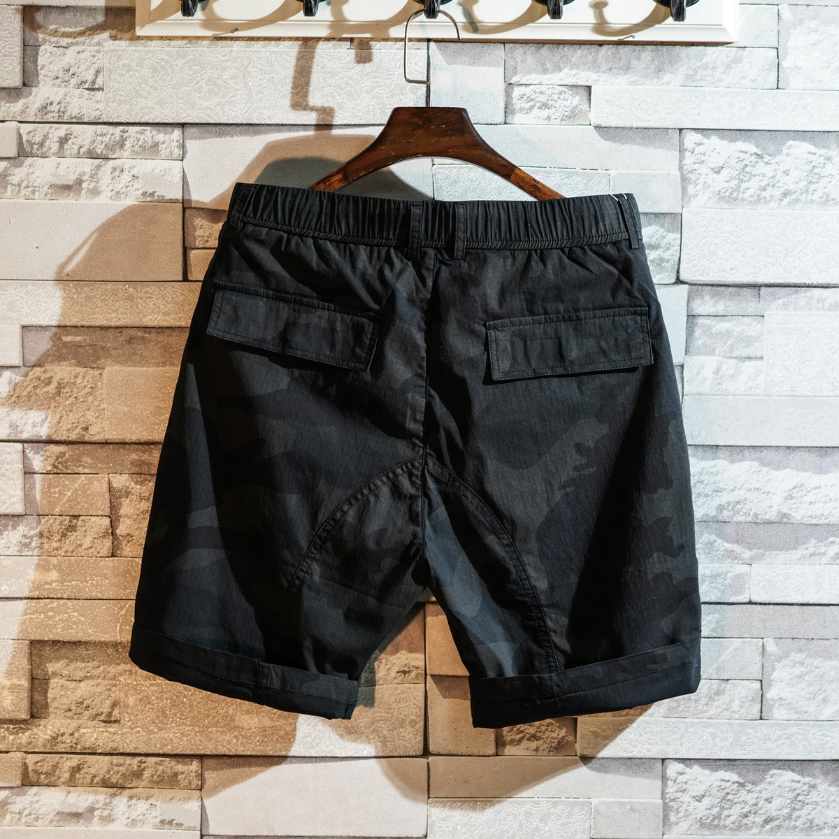 陈邦家▲日系潮牌迷彩宽松工装短裤男休闲五分裤薄款青年夏季中裤