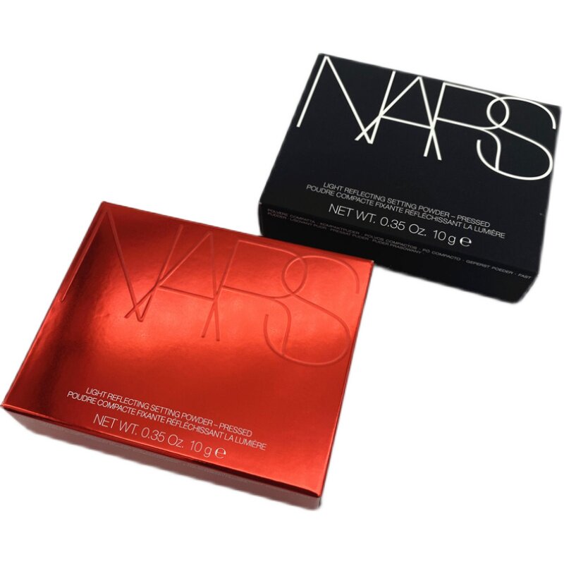 美国nars纳斯裸光粉饼新款10g红色限量持久蜜粉