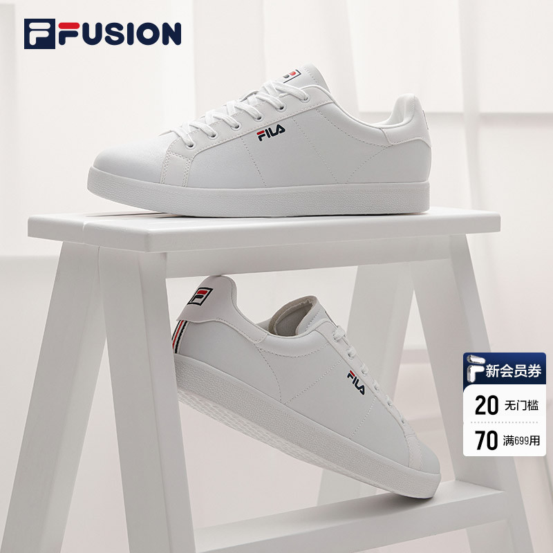 FILA FUSION斐乐潮牌板鞋男鞋新款百搭休闲鞋网球文化鞋小白鞋男