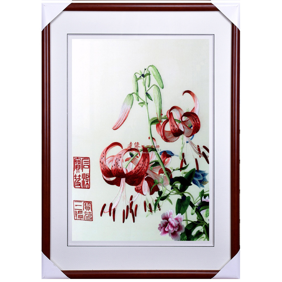 刺绣苏绣手工精品成品客厅挂画世宁花鸟系列苏绣