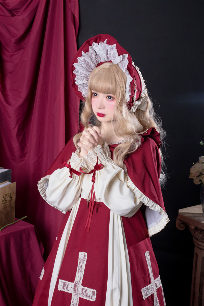 喵之原创十字契约op秋冬doll小红帽lolita连衣裙连衣裙