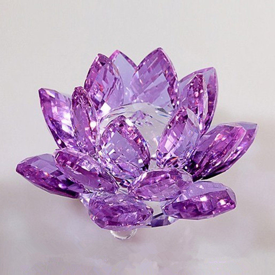 水晶莲花家居摆件供佛用品车内饰品车饰装饰品摆件
