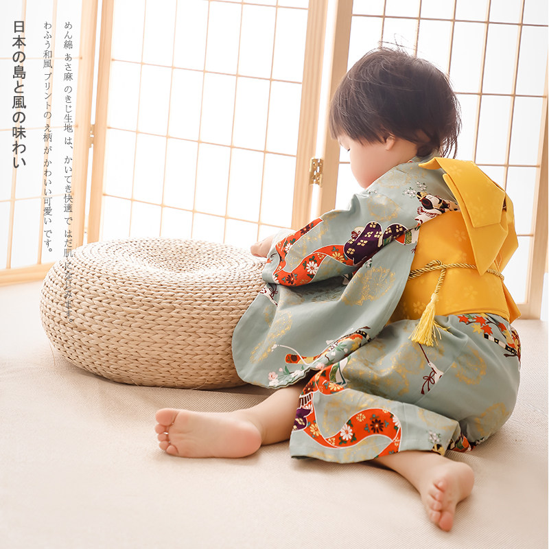 日本儿童和服正装女童日式浴衣女孩仕女女图儿童演出服