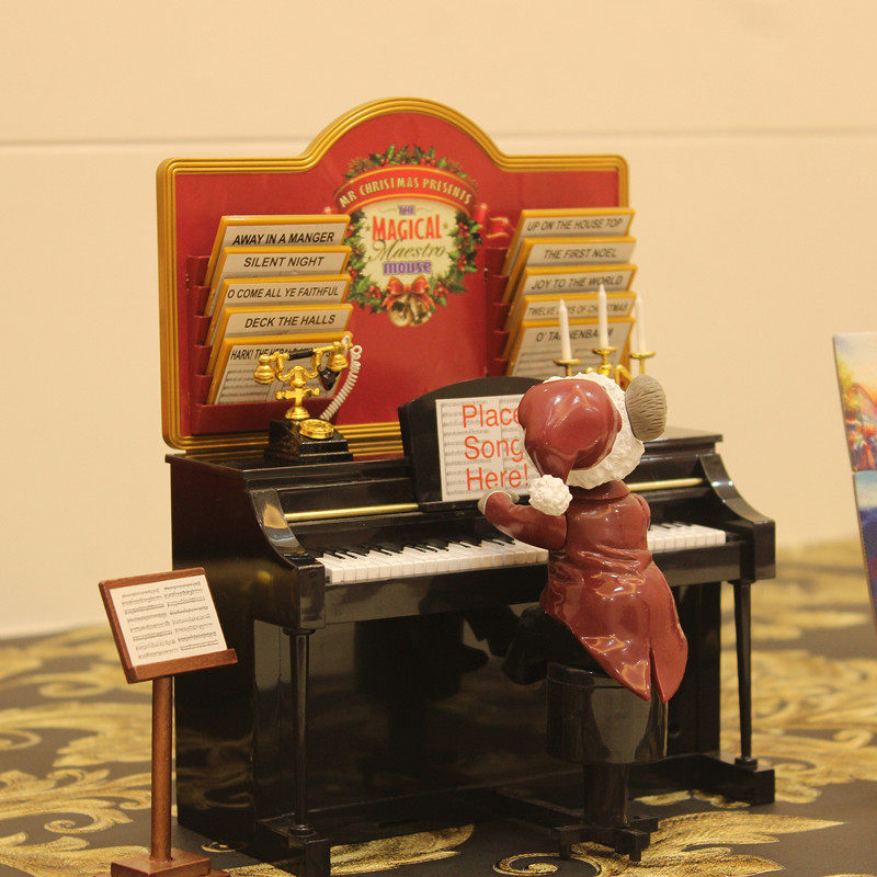 情人节礼物美国mrchristmas老鼠钢琴音乐盒女友男友儿童音乐盒