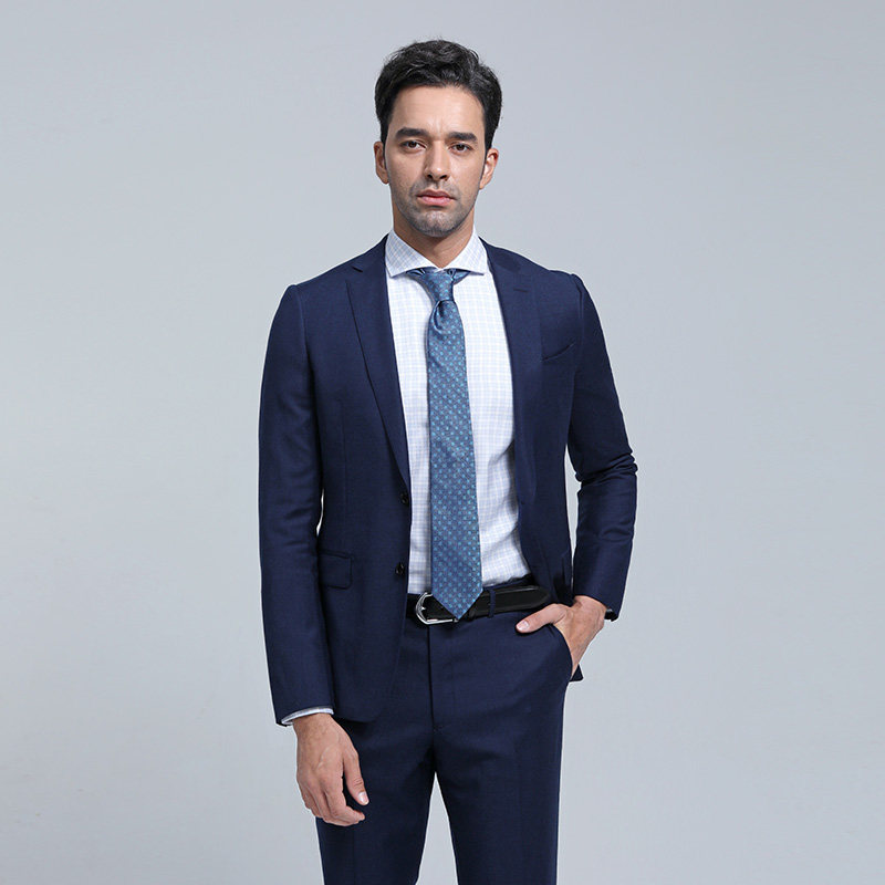 顺美男装旗舰店官方纯羊羊毛商务正新郎修身西服西服