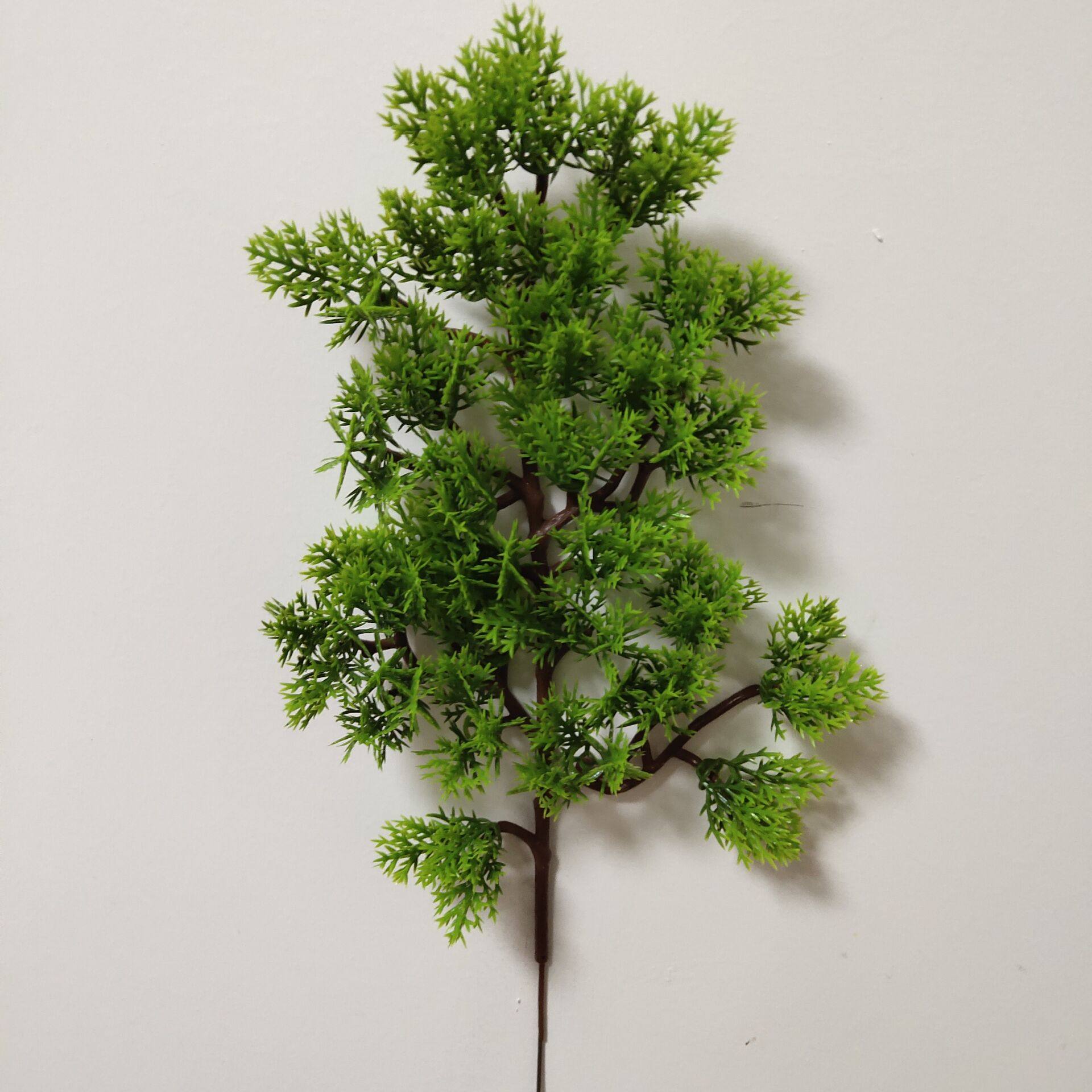 仿真崖柏树枝松针假花松树盆栽松枝松柏干花仿真绿植
