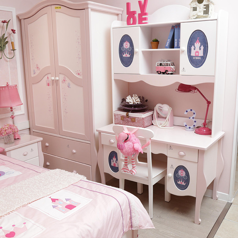 星星索儿童童床女孩公主实木单人床女儿女童卧室儿童床