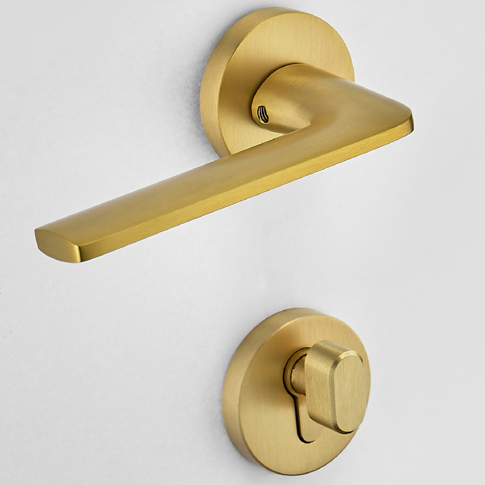 anim黄铜金色隐形门锁灰色全铜暗门把手黑色简约单面隐形门把手