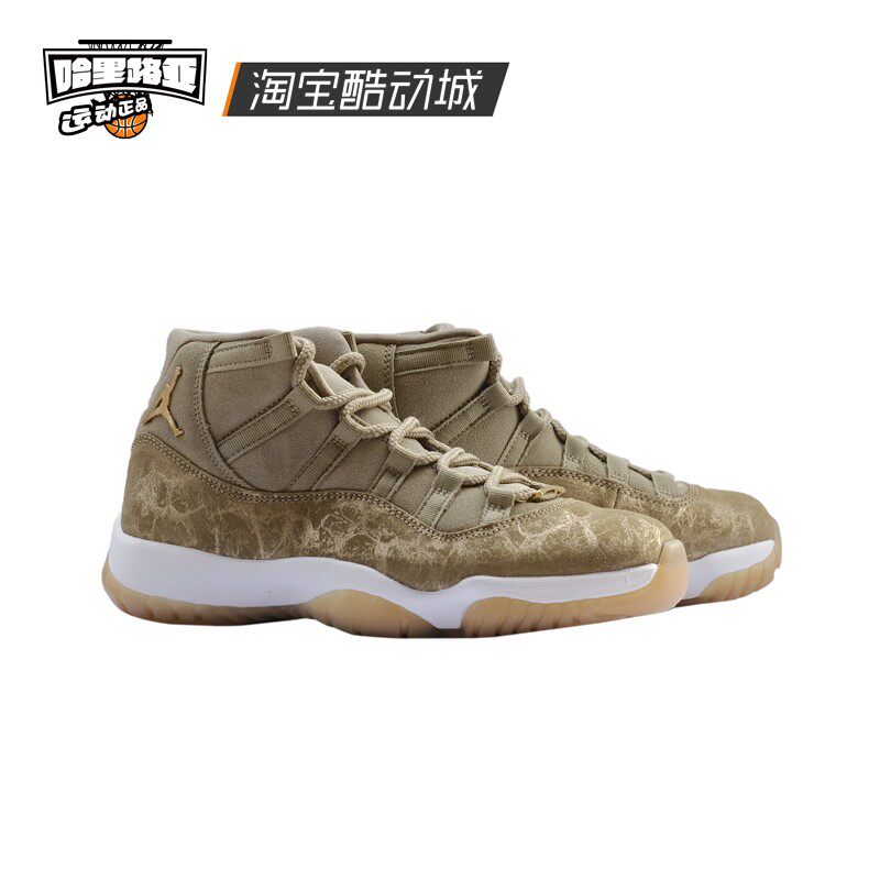 哈里路亚airjordanaj11金丝橄榄丝绒篮球球鞋篮球鞋