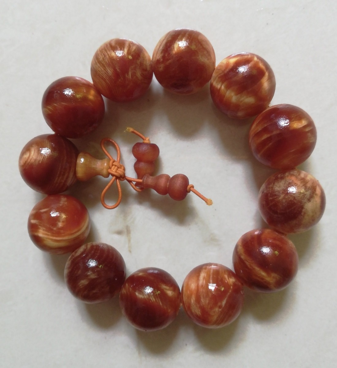 【】琥珀木东北沉香满油全透松明子明丁手串瘤疤火烈纹手串男原