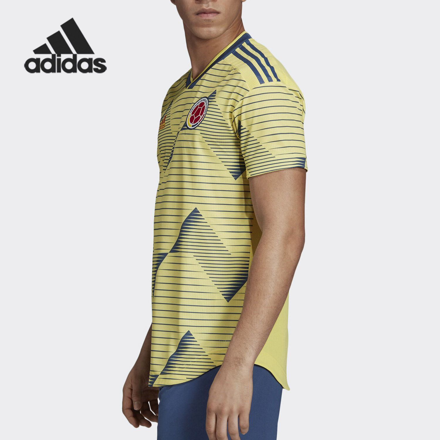 adidas阿迪达斯正品美洲杯哥伦比亚主场球员男子球衣dn6620足球服