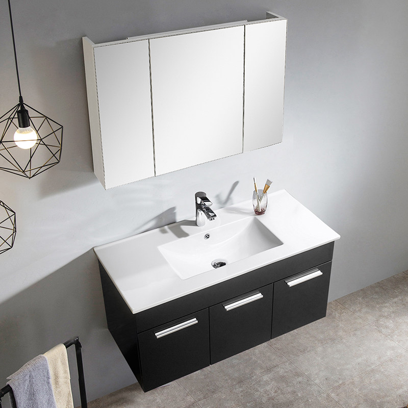 德国若木浴室柜组合洗手洗脸盆柜小户型卫生间实木浴室柜组合