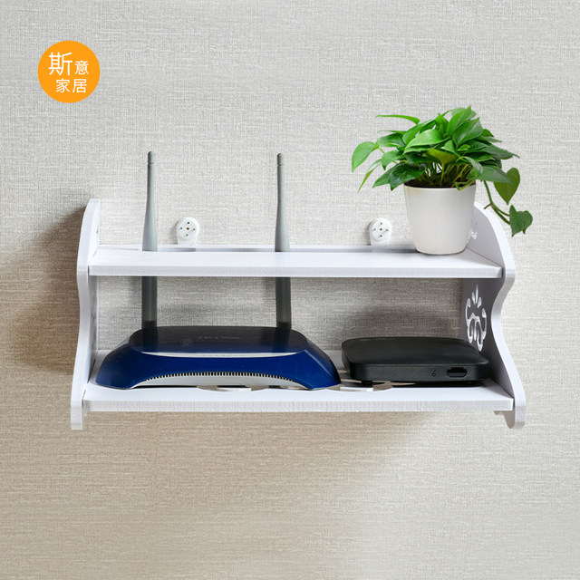 Wireless router cassette accommodating rack Wall rack WiFi STB cat-shielding wall puncturing Free Wireless router cassette accommodating rack Wall rack WiFi STB cat-shielding wall puncturing Free