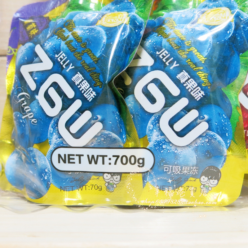 金冠卖家港版jelly果味可吸果冻杂锦味儿儿童果冻