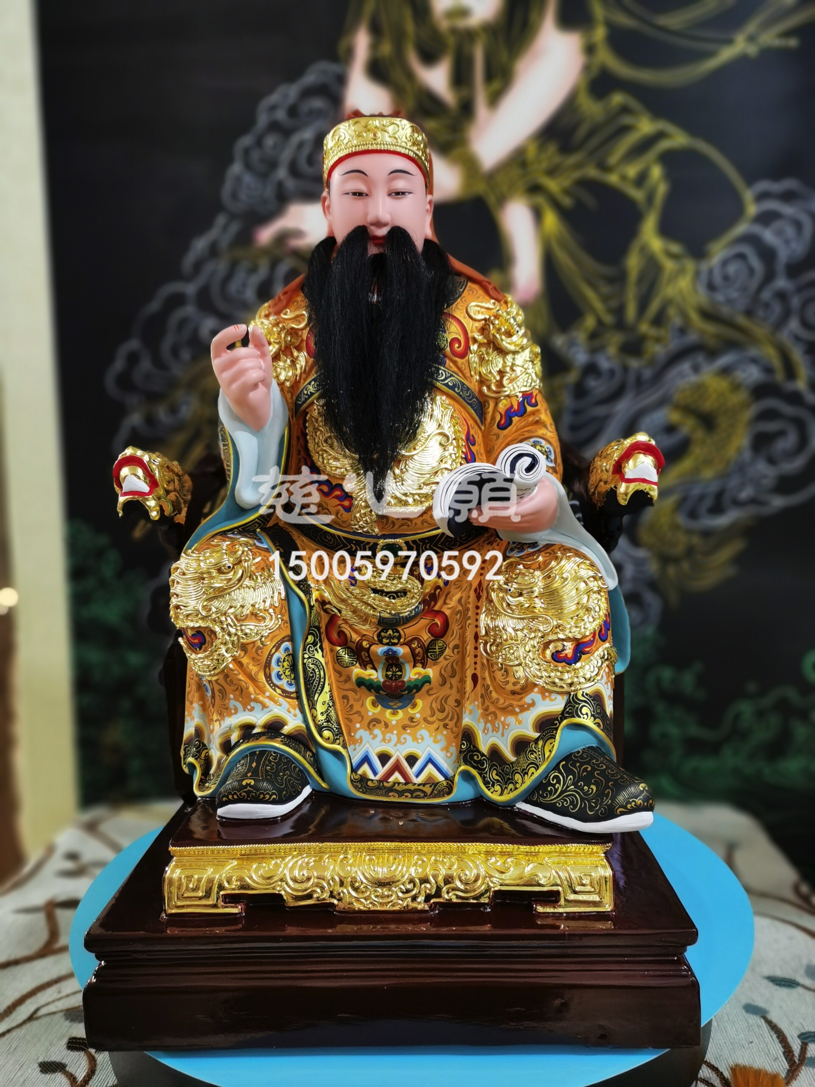 帝君香樟之神禄位功名亚子张亚子木雕梓潼神像木雕