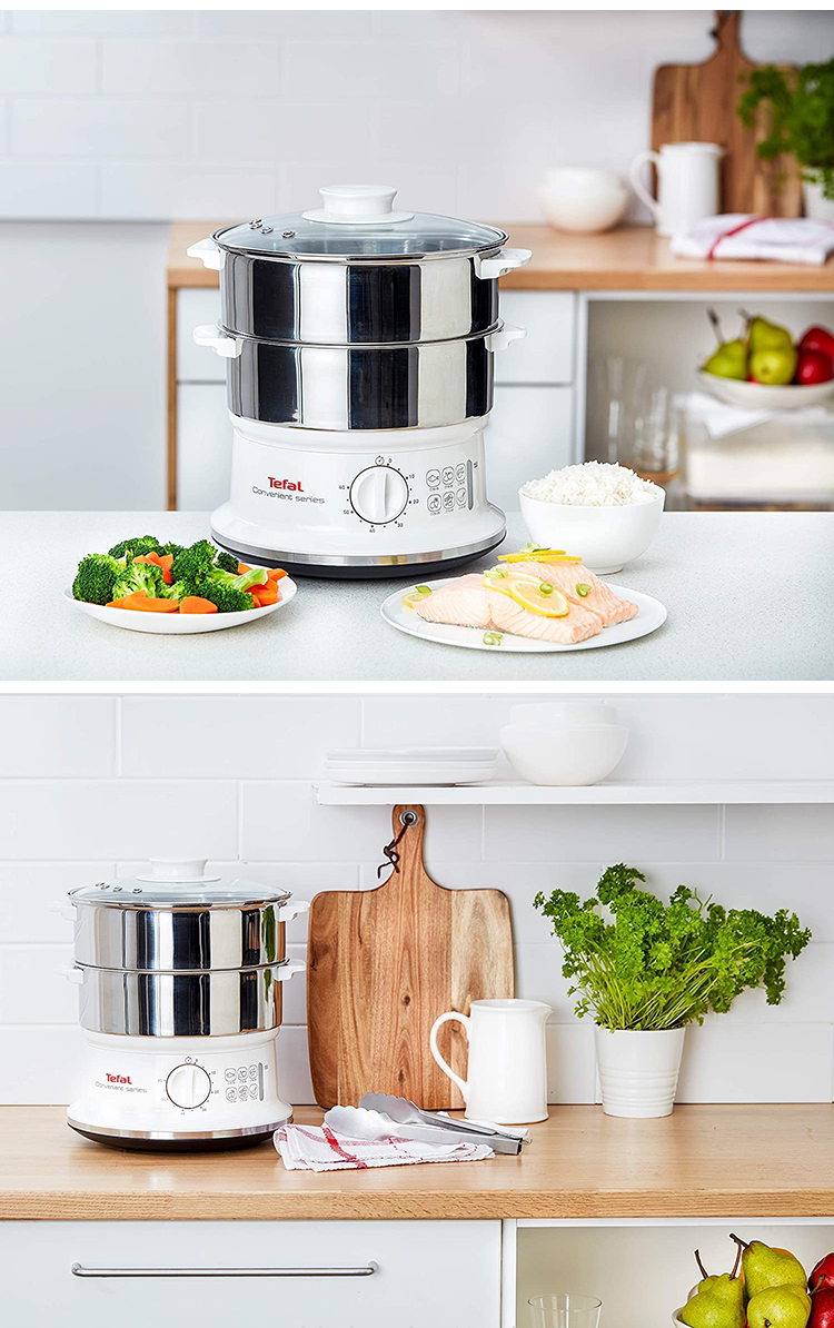 蒸锅特福香港进口tefalvc1451法国家用用电不锈钢电蒸锅