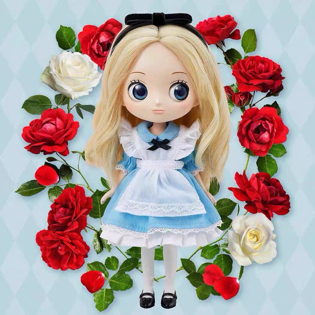 鸣人堂现货万代迪斯尼系列爱丽丝限定qposketdoll手办