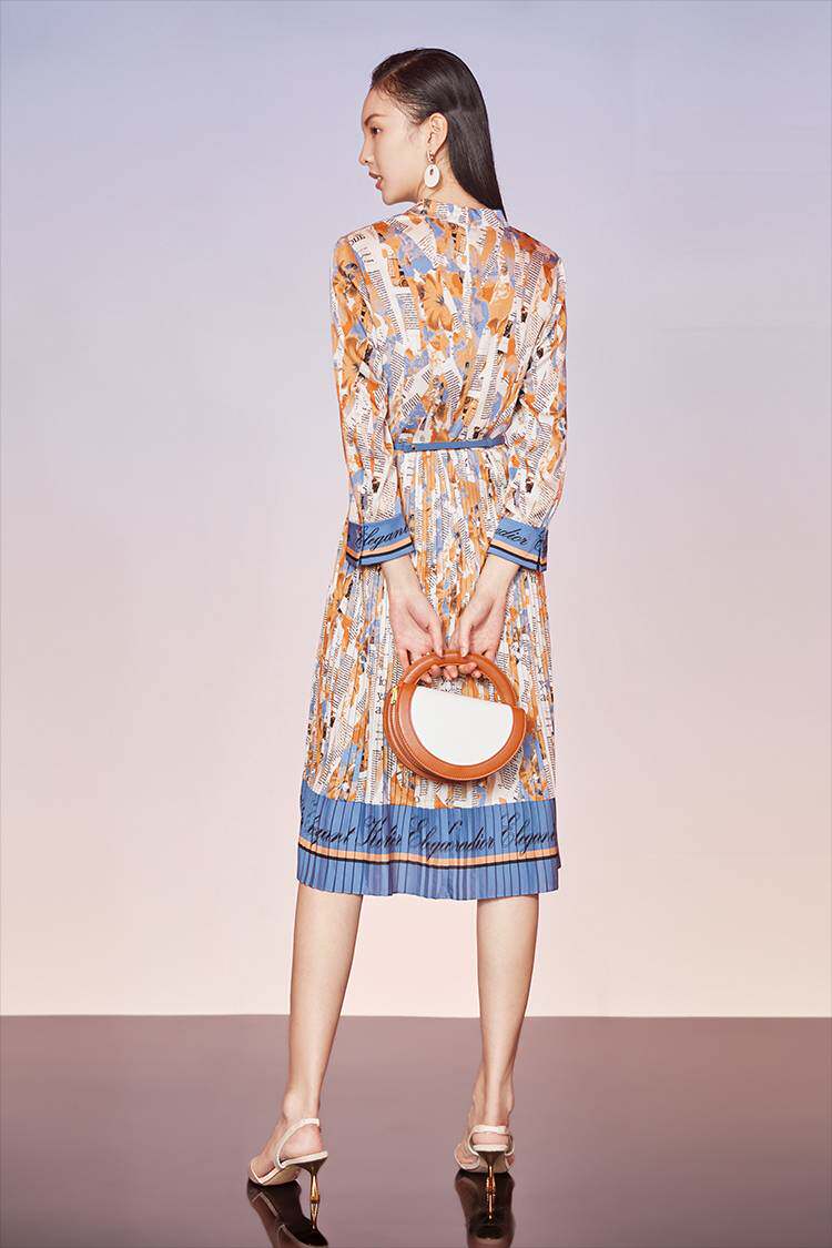 女装2020秋季新款珂莱蒂尔国内代购连衣裙