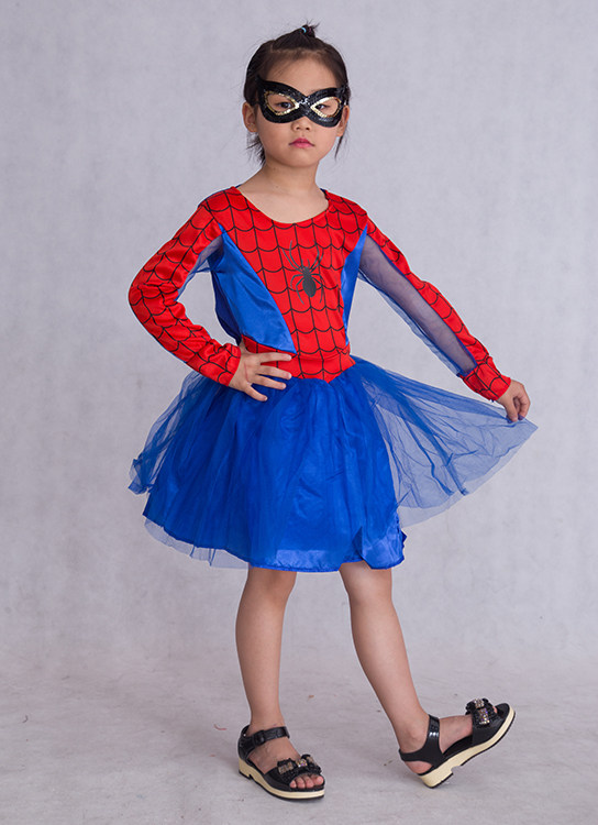 演出服万圣节儿童服装蜘蛛侠女童可爱爱宝宝幼儿亲子装表演服饰