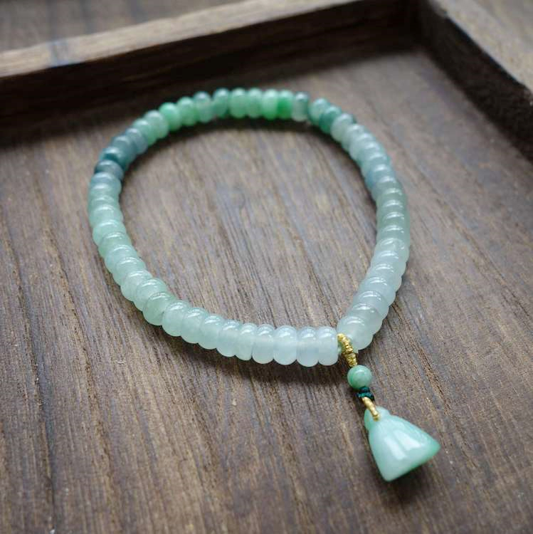 手工编绳翡翠手链玉珠手个性文艺饰品莲蓬貔貅手链