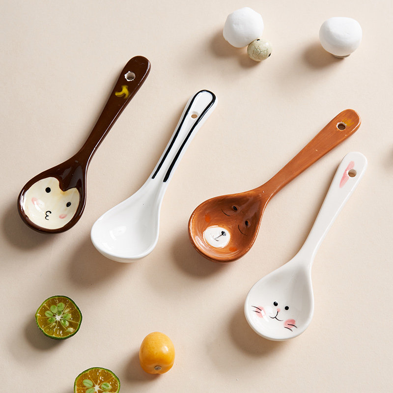 肆月创意宝宝勺子可爱儿童汤匙喝汤吃饭饭勺调羹
