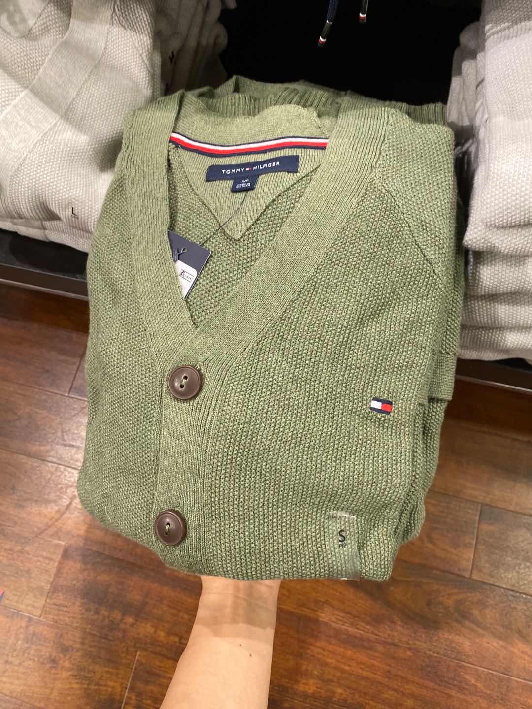 美国Tommy Hilfiger汤米2020新款秋冬男士休闲棒球领针织开衫毛衣