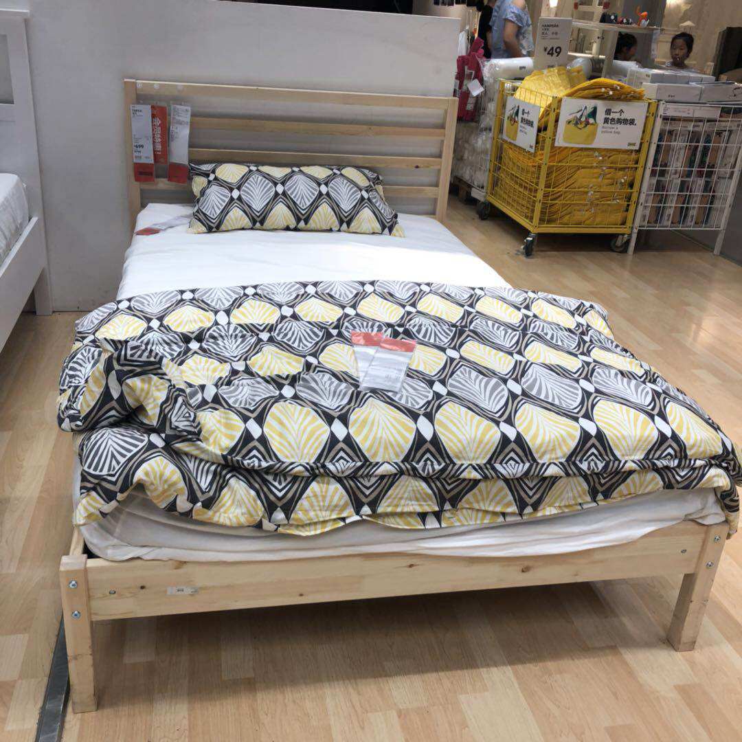 国内宜家塔床架实木床板双人现代简约家居上海ikea床架