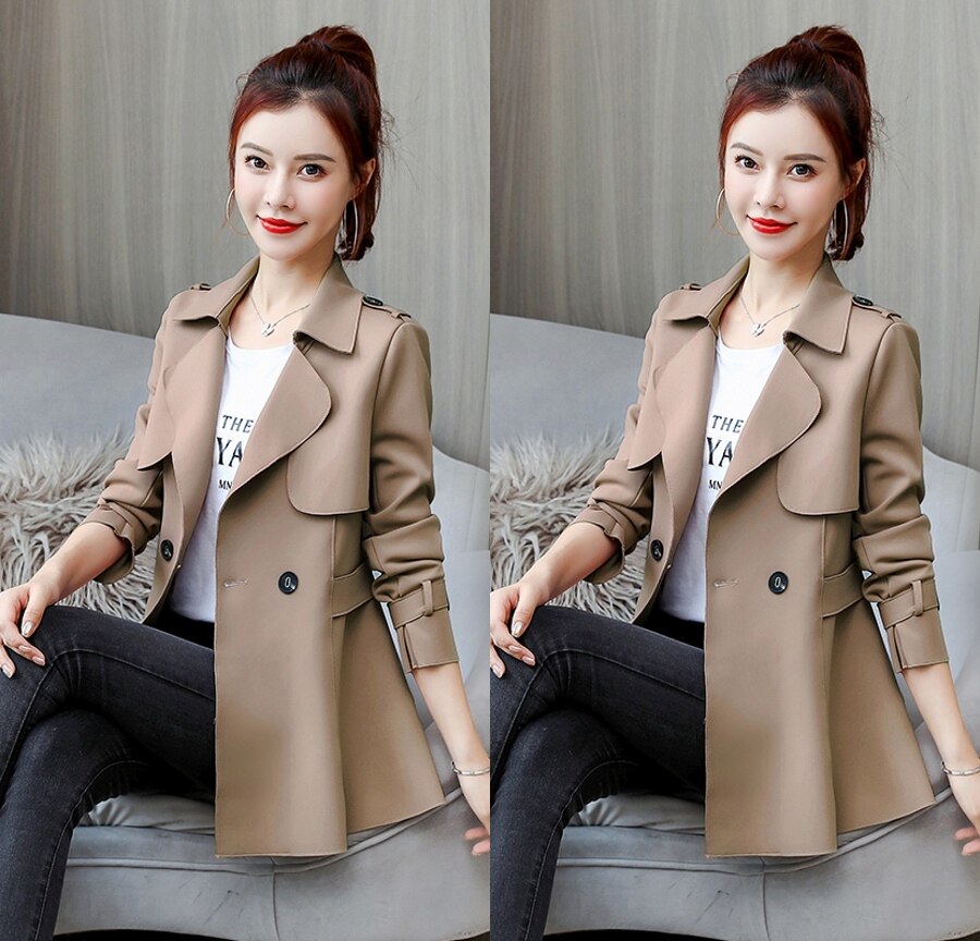 京东商城2022女装新款三十多岁女人气质风衣外套风衣