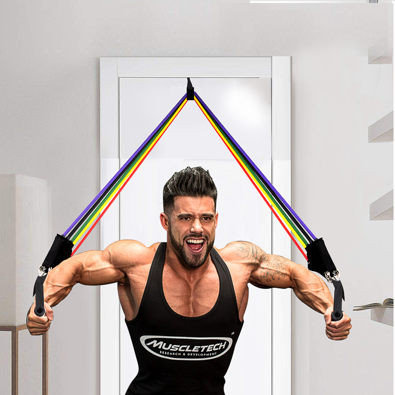 家用训练器材扩胸皮筋阻力体能力量弹力腿部拉力绳