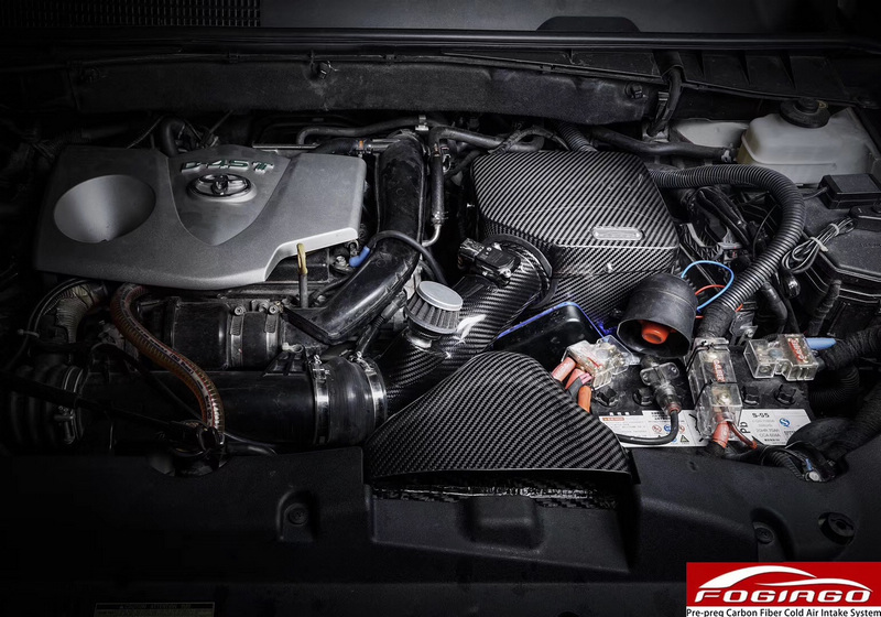 汉兰达适配丰田20t改装进气套件冬菇碳纤风箱进气总管