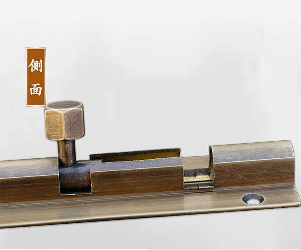 中式大门插销大门栓锁门扣筘竖装天地插销加厚加长明装纯铜大插销