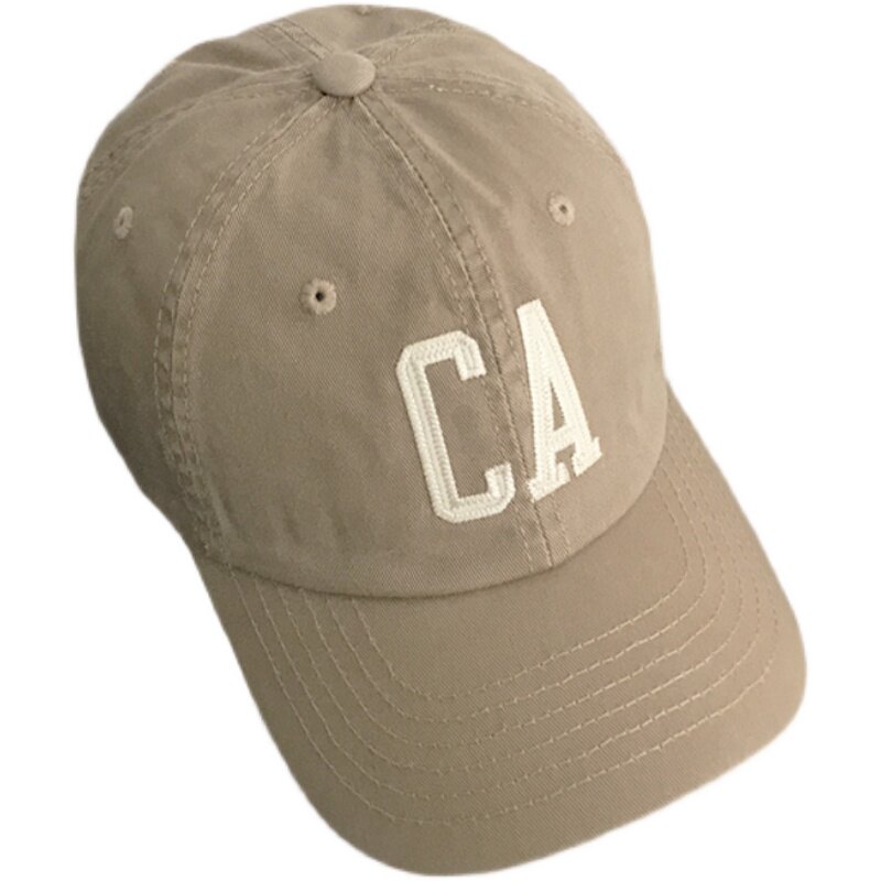 字母刺绣ca棒球帽春秋韩版百搭时尚尚显脸小帽子