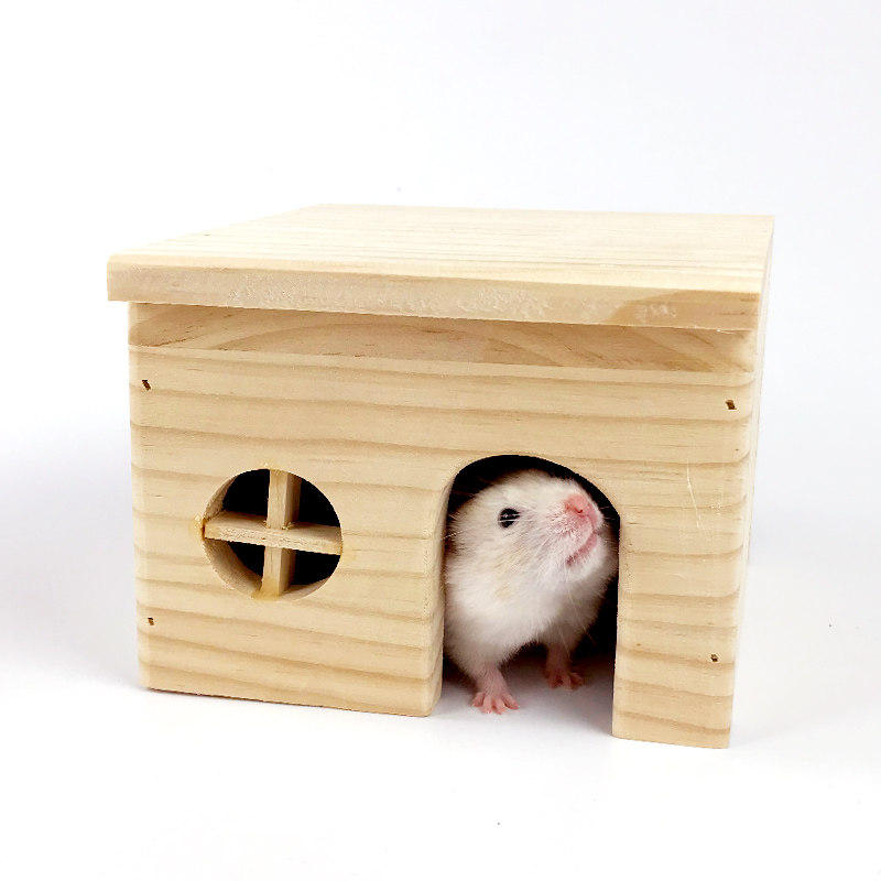 仓鼠小宠无底躲避金丝熊小房子鼠窝木屋四季通用窝