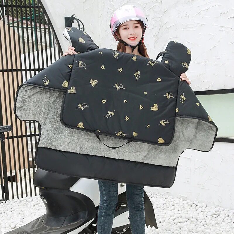 哈啰棒途e13电动车挡风冬季加绒加厚冬款电瓶车电动车挡风被