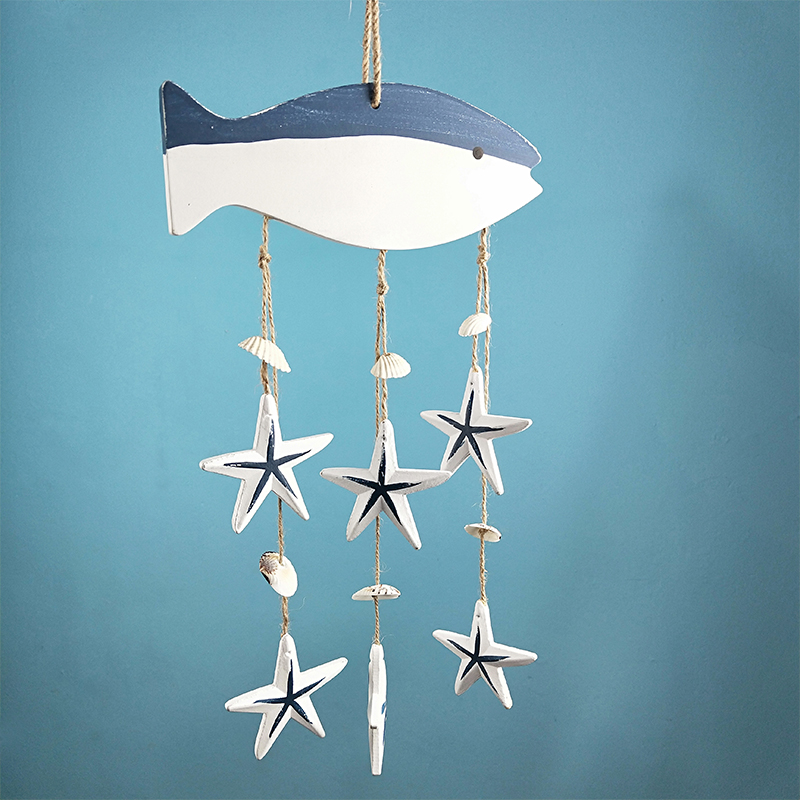挂件地中海海洋主题鱼串铁锚幼儿园挂饰吊饰走廊风铃及配件