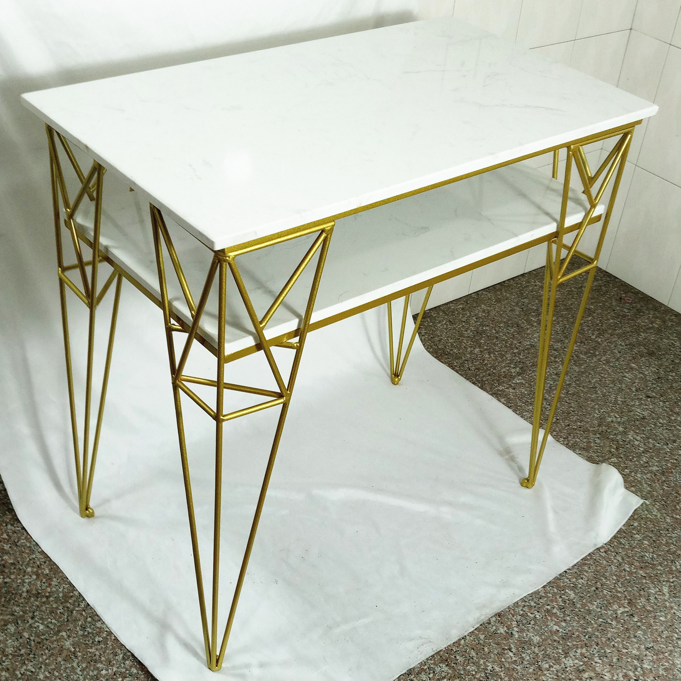 实心铁艺桌腿桌脚支架大板桌架办公桌吧台茶几台脚台架