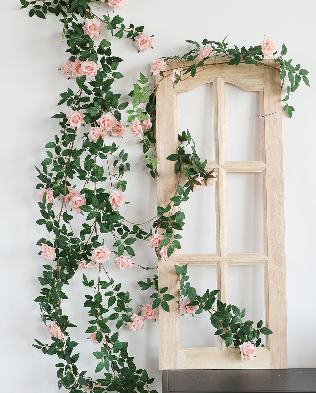 风吟缠绕玫瑰藤蔓仿真花藤蔷薇茶花墙面垂吊仿真花