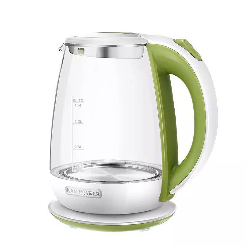 kamjove金灶t-525耐热玻璃快速烧水壶家用电水壶1.5l电热水壶