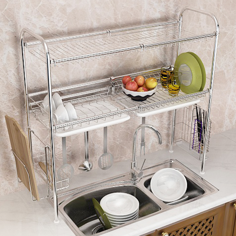 304不锈钢放碗架 洗碗池水槽沥水架厨房置物架碗盘收纳架晾碗碟架