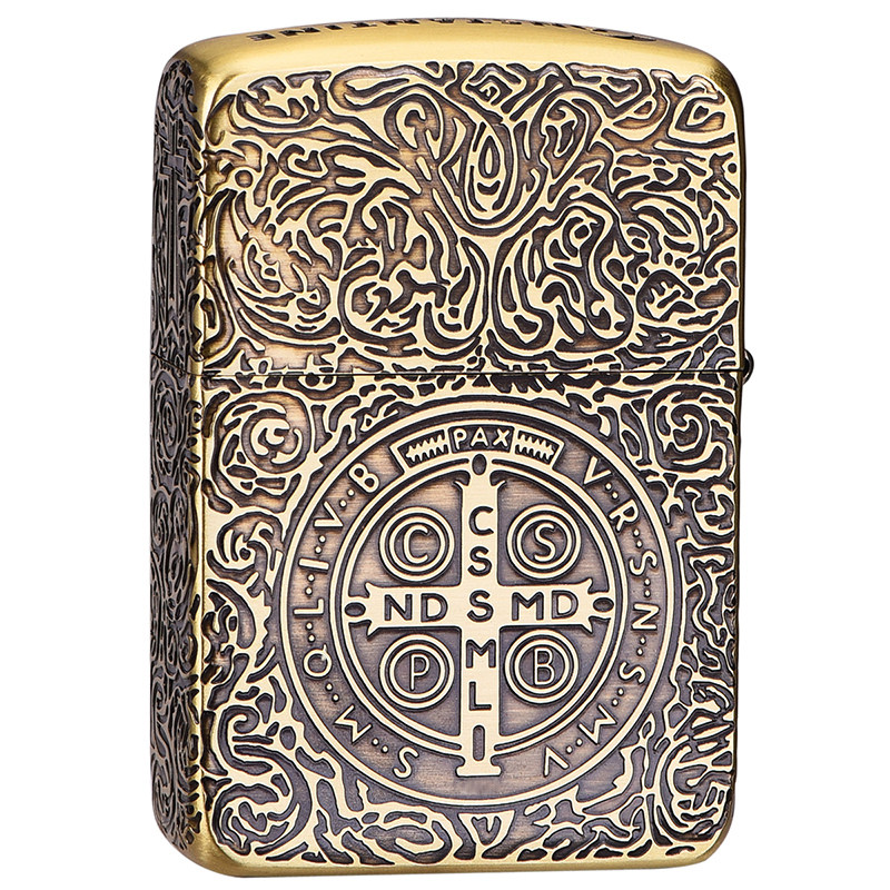 打火机zippo正版纯铜1941地狱神探康斯坦丁恶灵挽歌zippo