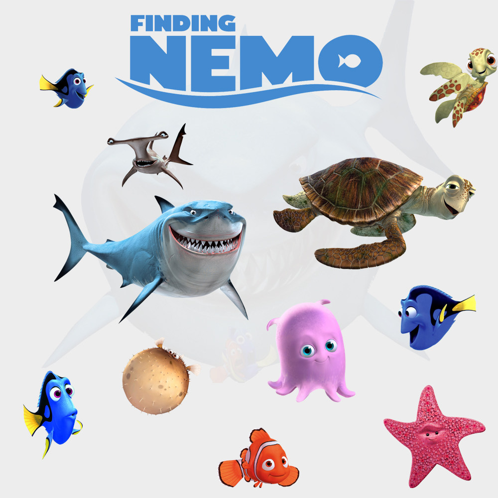 海底总动员3d立体墙贴水族馆海洋贴纸小丑鱼墙纸软装墙贴