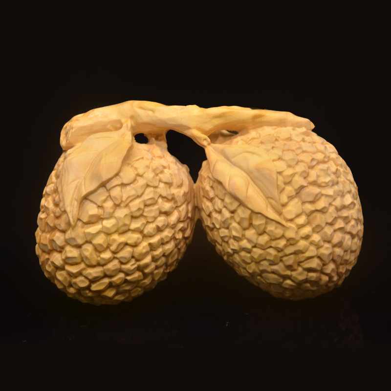 黄杨木雕文玩手把把玩件老男士随身荔枝工艺品木雕