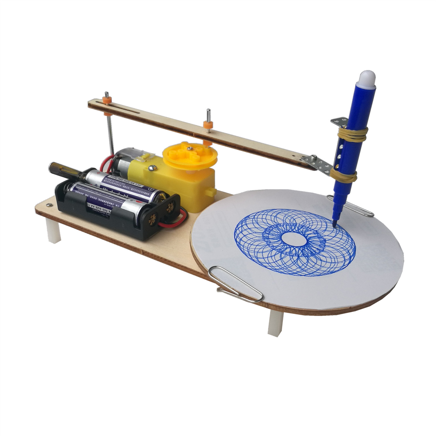 小学生手工创意科技制作小发明diy电动绘图仪材料科学实验